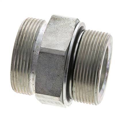 UN 2''-12 x M48x2 Embout double en acier zingué ORFS 250 Bar - Hydraulique