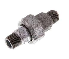 R 3/8'' Zinc plated Cast iron Double Nipple 3-pieces with Conically sealing 25 Bar