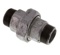 R 1 1/4'' Fonte zinguée Embout double 3 pièces à étanchéité conique 25 Bar
