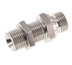 G 1/2'' acier inoxydable Bulkhead Double nipple 350 Bar - Hydraulique