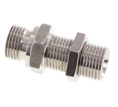G 1/2'' acier inoxydable Bulkhead Double nipple 350 Bar - Hydraulique