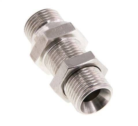 G 1/2'' acier inoxydable Bulkhead Double nipple 350 Bar - Hydraulique
