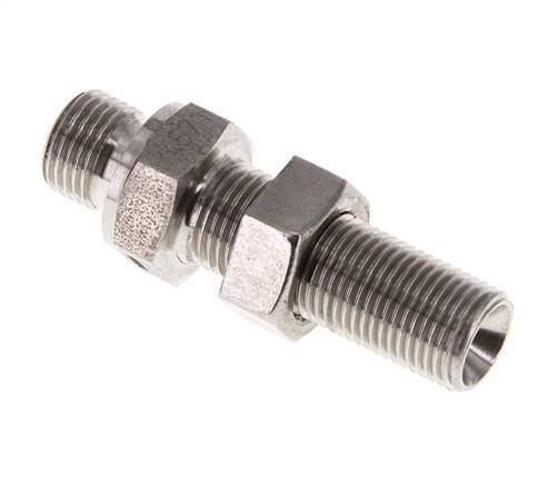 G 1/8'' acier inoxydable Bulkhead Double nipple 475 Bar - Hydraulique