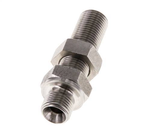 G 1/8'' acier inoxydable Bulkhead Double nipple 475 Bar - Hydraulique