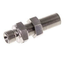 G 1/8'' acier inoxydable Bulkhead Double nipple 475 Bar - Hydraulique