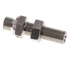 G 1/8'' acier inoxydable Bulkhead Double nipple 475 Bar - Hydraulique