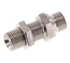 G 3/8'' acier inoxydable Bulkhead Double nipple 325 Bar - Hydraulique