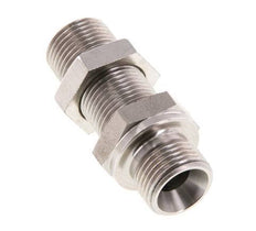 G 3/8'' acier inoxydable Bulkhead Double nipple 325 Bar - Hydraulique