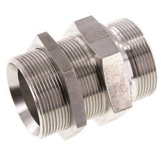 G 2'' acier inoxydable Bulkhead Double nipple 175 Bar - Hydraulique