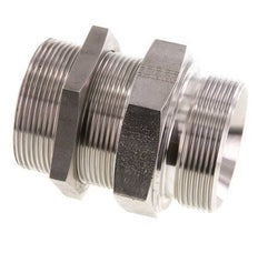 G 2'' acier inoxydable Bulkhead Double nipple 175 Bar - Hydraulique