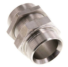 G 2'' acier inoxydable Bulkhead Double nipple 175 Bar - Hydraulique