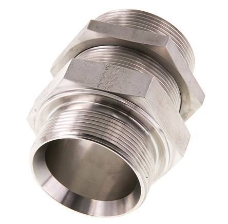 G 2'' acier inoxydable Bulkhead Double nipple 175 Bar - Hydraulique