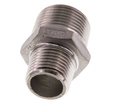 R 3/4'' x R 1/2'' Stainless steel Double Nipple 16 Bar [2 Pieces]