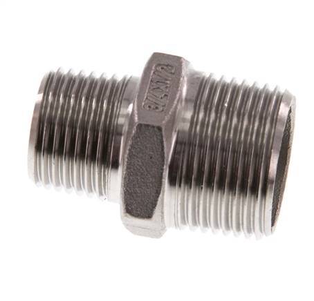 R 3/4'' x R 1/2'' Stainless steel Double Nipple 16 Bar [2 Pieces]