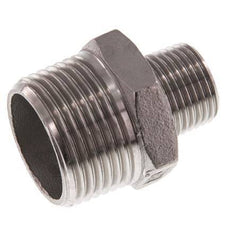 R 1'' x R 1/2'' Mamelon double en acier inoxydable 16 Bar