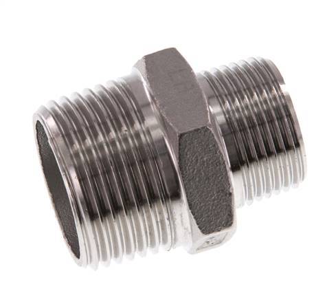 R 1'' x R 3/4'' Stainless steel Double Nipple 16 Bar