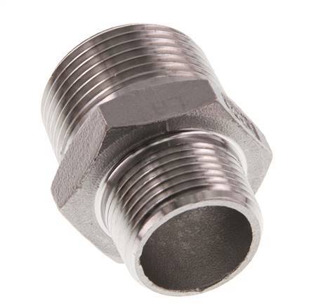 R 1'' x R 3/4'' Stainless steel Double Nipple 16 Bar