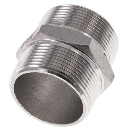 1 1/2'' NPT Acier inoxydable Double Mamelon 16 Bar