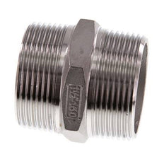 R 1 1/2'' Acier inoxydable Double Mamelon 16 Bar