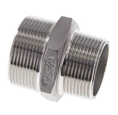 1 1/4'' NPT x 1 1/2'' NPT Mamelon double en acier inoxydable 16 Bar