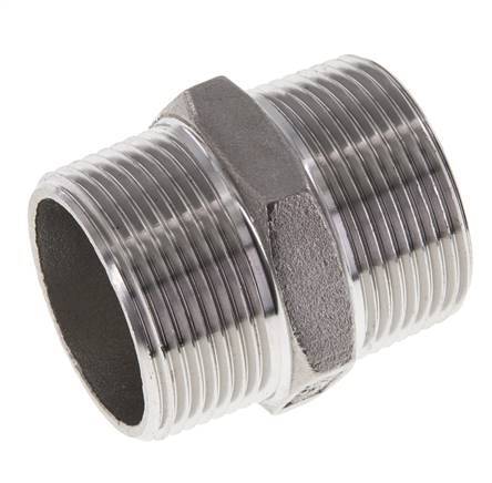 1 1/4'' NPT Acier inoxydable Double Mamelon 16 Bar
