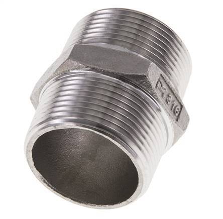 1 1/4'' NPT Acier inoxydable Double Mamelon 16 Bar