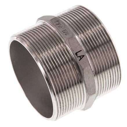 G 2 1/2'' Stainless steel Double Nipple 16 Bar