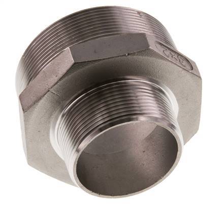 R 3'' x R 2'' Stainless steel Double Nipple 16 Bar