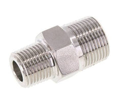 Raccord double en acier inoxydable 1/2'' NPT x 3/4'' NPT 170 Bar - Hydraulique