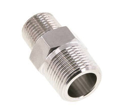 Raccord double en acier inoxydable 1/2'' NPT x 3/4'' NPT 170 Bar - Hydraulique
