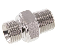Mamelon double en acier inoxydable 1/2'' NPT x G 1/2'' 40 Bar - Hydraulique