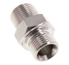 Mamelon double en acier inoxydable 1/2'' NPT x G 1/2'' 40 Bar - Hydraulique