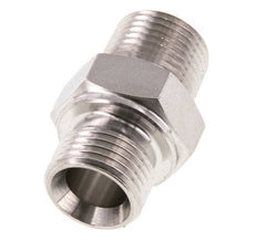 Mamelon double en acier inoxydable 1/2'' NPT x G 1/2'' 40 Bar - Hydraulique