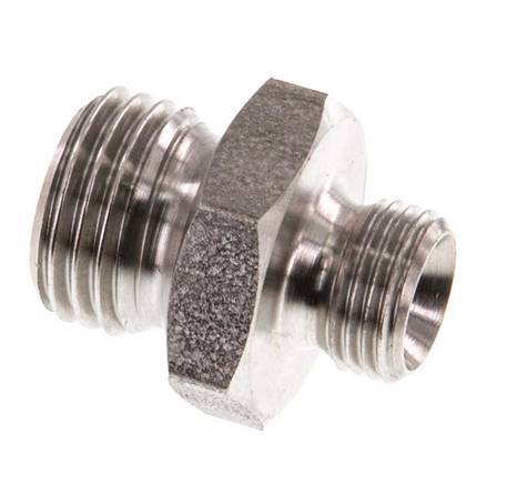 G 1/4'' x G 1/8'' Double mamelon en acier inoxydable 40 Bar