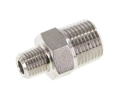 Mamelon double en acier inoxydable 1/4'' NPT x 1/2'' NPT 210 Bar - Hydraulique