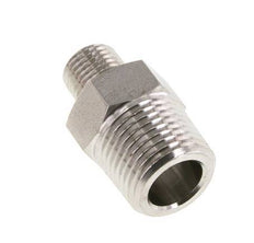 Mamelon double en acier inoxydable 1/4'' NPT x 1/2'' NPT 210 Bar - Hydraulique