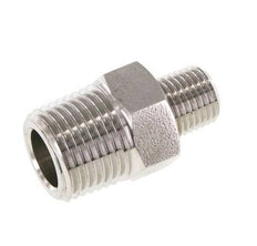 Mamelon double en acier inoxydable 1/4'' NPT x 1/2'' NPT 210 Bar - Hydraulique