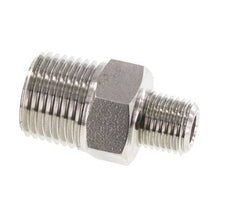 Mamelon double en acier inoxydable 1/4'' NPT x 1/2'' NPT 210 Bar - Hydraulique