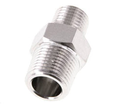 Embout double en acier inoxydable 1/4'' NPT x 3/8'' NPT 210 Bar - Hydraulique