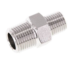 Embout double en acier inoxydable 1/4'' NPT x 3/8'' NPT 210 Bar - Hydraulique