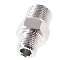 Embout double en acier inoxydable 1/4'' NPT x 3/8'' NPT 210 Bar - Hydraulique