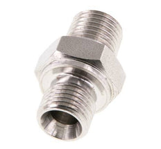 Mamelon double en acier inoxydable 1/4'' NPT x G 1/4'' 40 Bar - Hydraulique