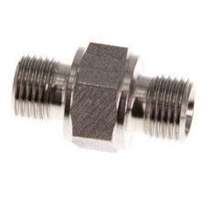 Mamelon double en acier inoxydable G 1/8'' 400 Bar - Hydraulique