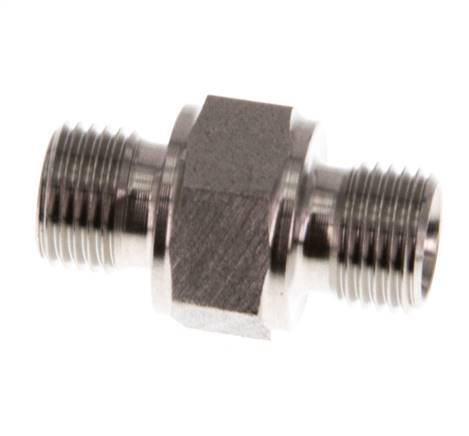 Mamelon double en acier inoxydable G 1/8'' 400 Bar - Hydraulique