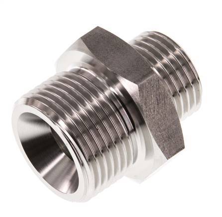 G 3/4'' x G 1/2'' Double mamelon en acier inoxydable 40 Bar