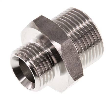 G 3/4'' x G 1/2'' Double mamelon en acier inoxydable 40 Bar