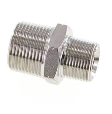 Embout double en acier inoxydable 3/4'' NPT x 1'' NPT 140 Bar - Hydraulique