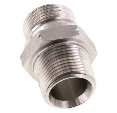 3/4'' NPT x G 3/4'' Stainless steel Double Nipple 40 Bar - Hydraulic