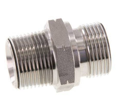 Mamelon double en acier inoxydable 3/4'' NPT x G 3/4'' 40 Bar - Hydraulique