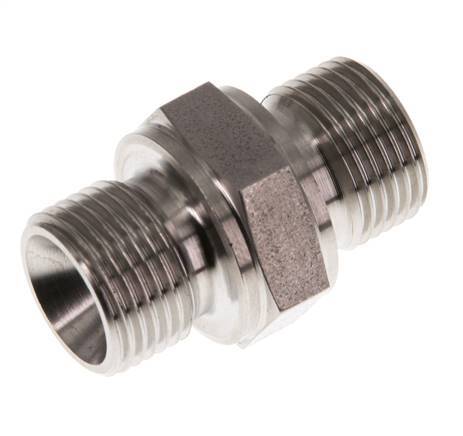 G 3/8'' Stainless steel Double Nipple 400 Bar - Hydraulic